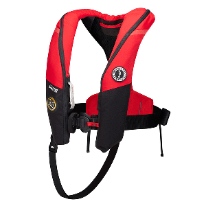 Mustang Atlas 190 Dlx Open Ocean Inflatable Pfd Red-black