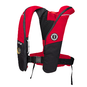 Mustang Elite 190 Offshore Inflatable Pfd Red-black