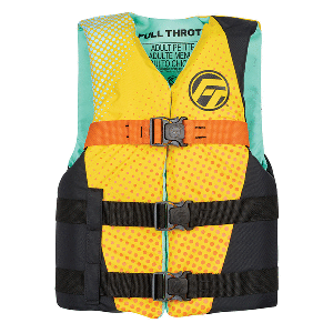 Full Throttle Teen Nylon Life Jacket - Yellow/black
