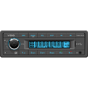 Vdo 12v Radio With Blue  Display, Bt, Usb, Weatherband
