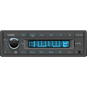 Vdo 24v Radio With Blue  Display, Bt, Usb, Weatherband