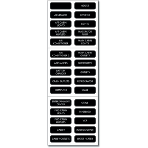 Blue Sea 8031 Label Kit Ac Panel Basic