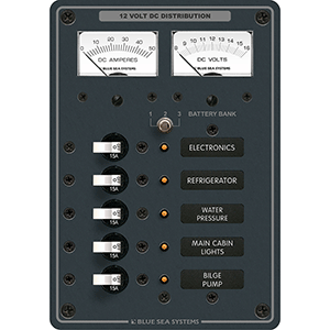 Blue Sea 8081 Breaker Panel Dc 5 Pos
