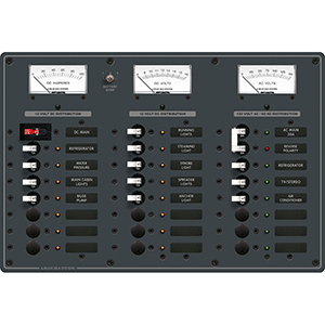 Blue Sea 8084 Breaker Panel 16-12v 8-120vac