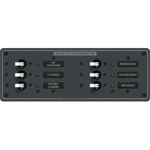 Blue Sea 8197 Breaker Panel 230vac 6 Pos
