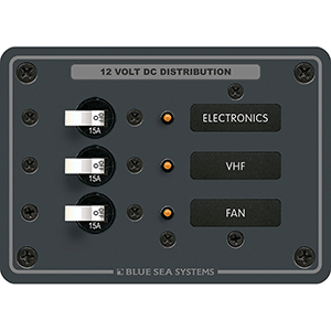 Blue Sea 8025 Panel Dc 3 Circuit Breaker