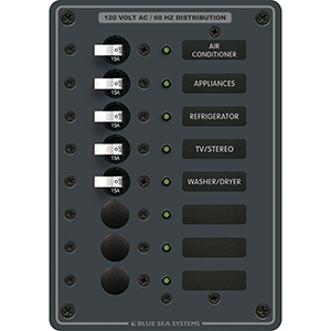 Blue Sea 8059 Panel 120vac 8 Position