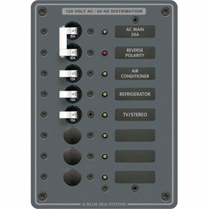 Blue Sea 8027 Breaker Panel 120vac 7 Pos