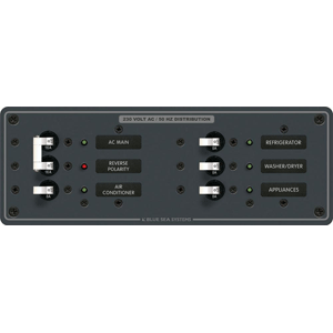 Blue Sea 8199 Breaker Panel 230vac 6 Pos