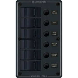 Blue Sea 8373 Panel Waterproof Cb 12vdc 6 Pos
