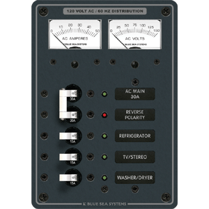 Blue Sea 8409 Breaker Panel120vac 5pos Main