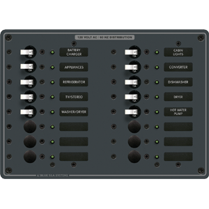 Blue Sea 8461 Breaker Panel 120vac 16 Pos