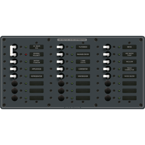 Blue Sea 8465 Breaker Panel 120vac 24 Pos
