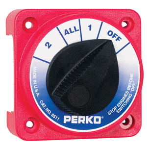 Perko Compact Medium Duty Battery Selector W/o Key Lock