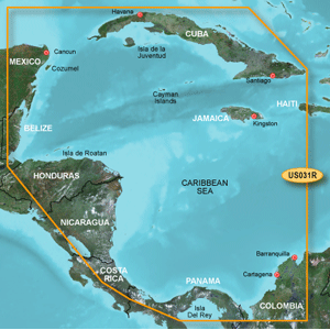 Garmin Bluechart G3 Hxus031r  Southwest Caribbean Microsd
