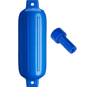 Polyform G-4 Twin Eye Fender 6.5" X 22" Blue W/ Air Adapter