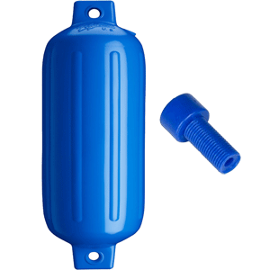 Polyform G-6 Twin Eye Fender 11" X 30" Blue W/ Air Adapter