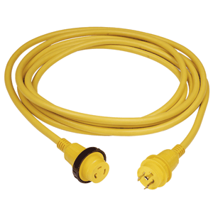 Marinco 30a 125v 25' Molded  Cordset Yellow