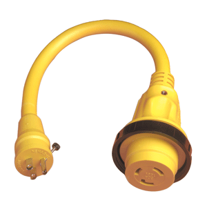 Marinco 104spp Pigtail Adapter Plus 30a Locking To 15a With