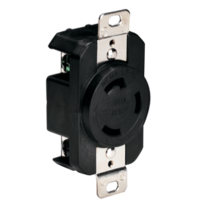 Marinco 305crrb 125v 30 Amp Locking Receptacle Black