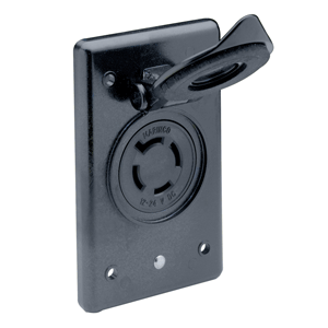 Marinco 2018br-mb 12/14v Receptacle W/ Flip Lid