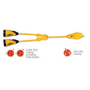 Marinco Y30-2-30 Eel Y Adapter 2-30a 125 30a 125