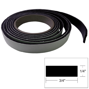 Taco 1/4" X 3/4" Hatch Tape 8' Black