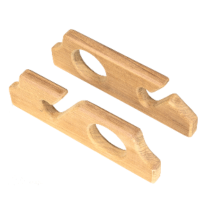 Whitecap Teak Two-rod Storage Rack Pair