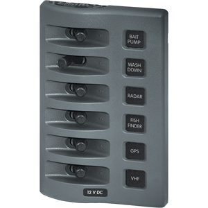 Blue Sea 4307 Weatherdeck Panel 6 Position No Circuit