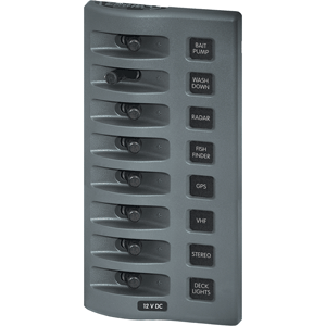 Blue Sea 4309 Weatherdeck Panel 8 Position No Circuit