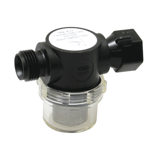 Shurflo Swivel Nut Strainer 1/2" Pipe Inlet Clear Bowl