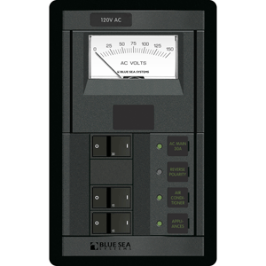 Blue Sea 1206 120 Volt Ac Main + 2 Positions W/meter