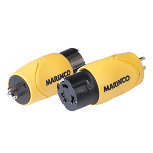Marinco Straight Adapter 15 Amp Male To 50 Amp 125/250v