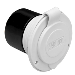 Marinco 150bbiw Marine On Board Charger Inlet 15a White