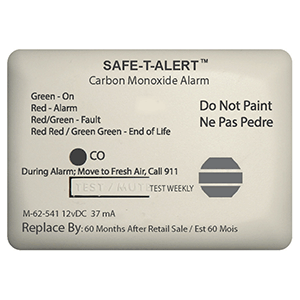 Safe T Alert 62 Series White Carbon Monoxide 12v With Relay