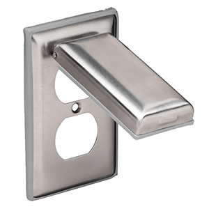 Marinco Stainless Steel Cover For Duplex Receptacle W/lid