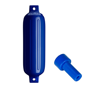 Polyform G-4 Twin Eye Fender 6.5" X 22" Cobalt Blue W/ Air