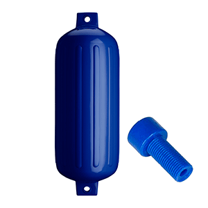 Polyform G-6 Twin Eye Fender 11" X 30" Cobalt Blue W/ Air