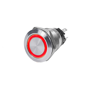 Blue Sea 4163 Ss Push Button Switch 10a Off-(on) Red