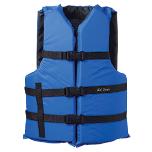 Onyx Nylon Adult Universal Life Jacket Blue