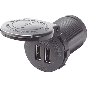 Blue Sea 1046 48v Dual Usb Charger Socket Mount