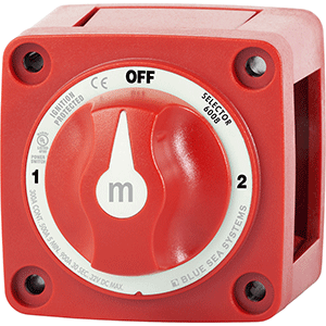 Blue Sea 6008 M-series Battery Switch 3 Position Red