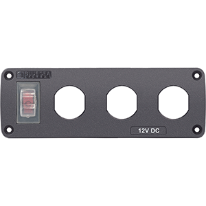 Blue Sea 4367 Accessory Panel 3 Socket Blank