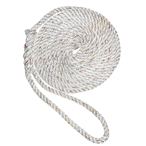 New England Rope 3/4" X 50' Nylon 3 Strand Dock Line White