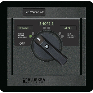 Blue Sea 1488 360 Panel 120/240v Ac Rotary 65a Off +3
