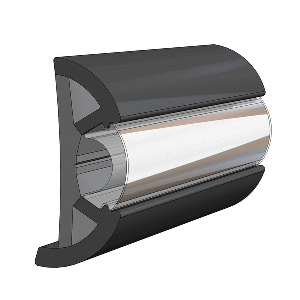 Taco Large Suproflex Rub Rail 2.5" X 1" Black 100'