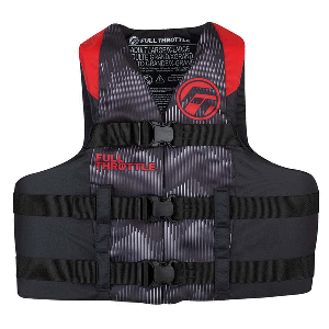 Full Throttle Adult Nylon Life Jacket S/m - Red/black