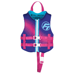 Full Throttle Child Rapid Dry Life Jacket - Purple