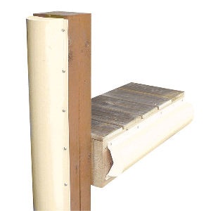 Dock Edge Piling Bumper 6' Beige One End Capped