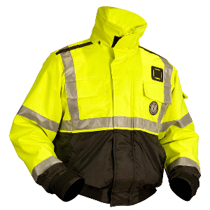 Mustang Classic Flotation Bomber Jacket Ansi Hi-vis Lg